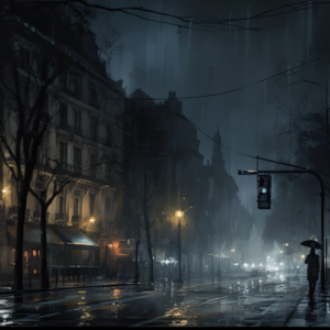 Coming Home on A Rainy Evening